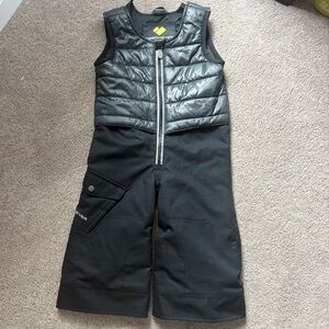 Obermeyer Toddler snow pants and attached vest. Size 2.